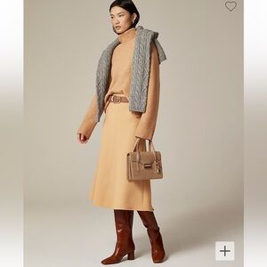 J. Crew Oversized Turtleneck Sweater in Supersoft  Yarn in Camel size S